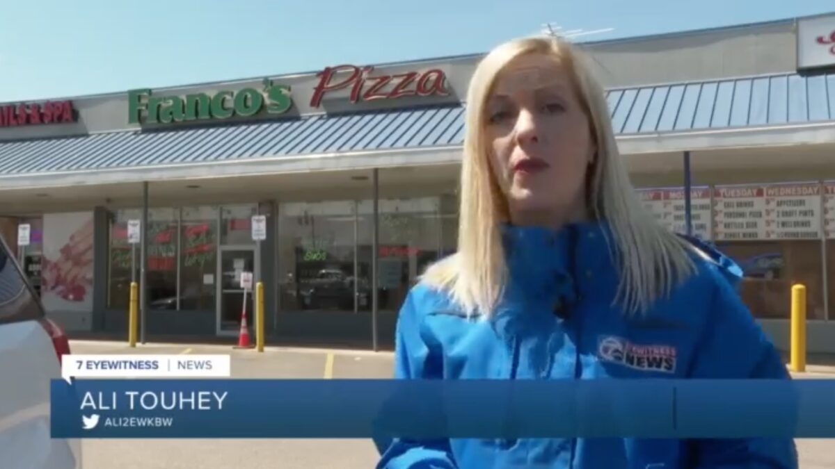 ali touhey reporting on WKBW on ohio boy who chose franco's pizza over nintendo switch